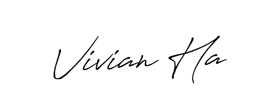 Use a signature maker to create a handwritten signature online. With this signature software, you can design (Antro_Vectra_Bolder) your own signature for name Vivian Ha. Vivian Ha signature style 7 images and pictures png