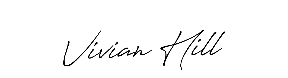 Make a beautiful signature design for name Vivian Hill. With this signature (Antro_Vectra_Bolder) style, you can create a handwritten signature for free. Vivian Hill signature style 7 images and pictures png