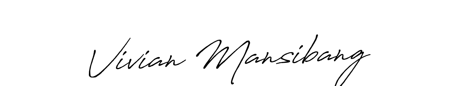 Make a short Vivian Mansibang signature style. Manage your documents anywhere anytime using Antro_Vectra_Bolder. Create and add eSignatures, submit forms, share and send files easily. Vivian Mansibang signature style 7 images and pictures png