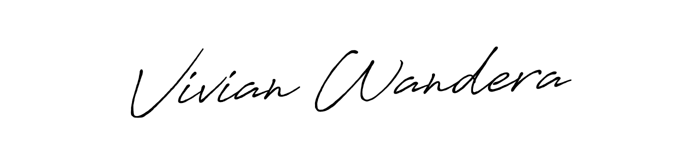 Make a beautiful signature design for name Vivian Wandera. With this signature (Antro_Vectra_Bolder) style, you can create a handwritten signature for free. Vivian Wandera signature style 7 images and pictures png