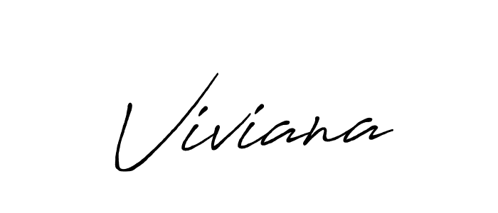 Make a beautiful signature design for name Viviana. With this signature (Antro_Vectra_Bolder) style, you can create a handwritten signature for free. Viviana signature style 7 images and pictures png