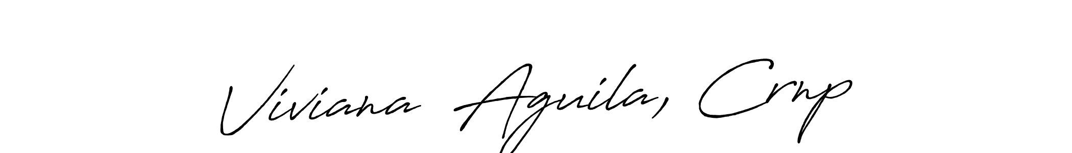 This is the best signature style for the Viviana  Aguila, Crnp name. Also you like these signature font (Antro_Vectra_Bolder). Mix name signature. Viviana  Aguila, Crnp signature style 7 images and pictures png