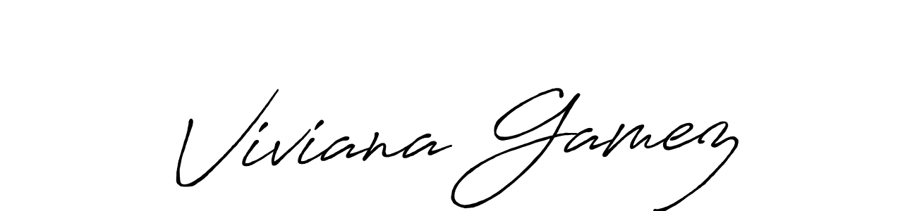 You can use this online signature creator to create a handwritten signature for the name Viviana Gamez. This is the best online autograph maker. Viviana Gamez signature style 7 images and pictures png