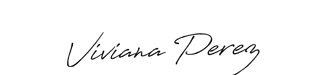 Create a beautiful signature design for name Viviana Perez. With this signature (Antro_Vectra_Bolder) fonts, you can make a handwritten signature for free. Viviana Perez signature style 7 images and pictures png