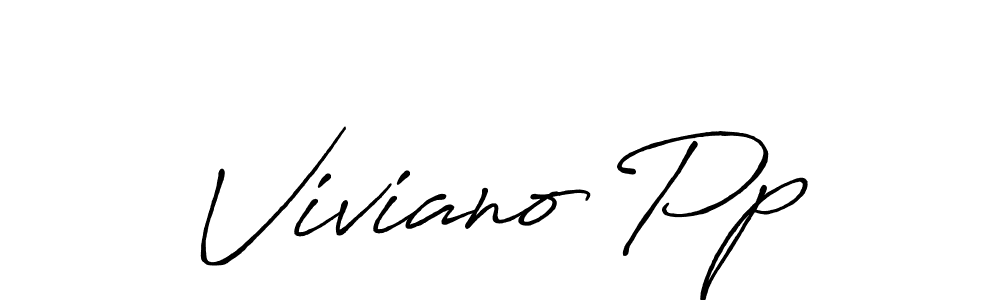Make a beautiful signature design for name Viviano Pp. With this signature (Antro_Vectra_Bolder) style, you can create a handwritten signature for free. Viviano Pp signature style 7 images and pictures png