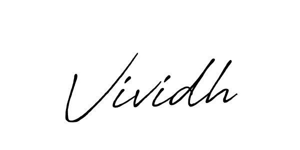 Create a beautiful signature design for name Vividh. With this signature (Antro_Vectra_Bolder) fonts, you can make a handwritten signature for free. Vividh signature style 7 images and pictures png