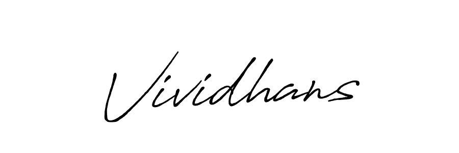 How to make Vividhans signature? Antro_Vectra_Bolder is a professional autograph style. Create handwritten signature for Vividhans name. Vividhans signature style 7 images and pictures png