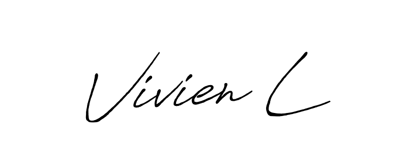 Also You can easily find your signature by using the search form. We will create Vivien L name handwritten signature images for you free of cost using Antro_Vectra_Bolder sign style. Vivien L signature style 7 images and pictures png