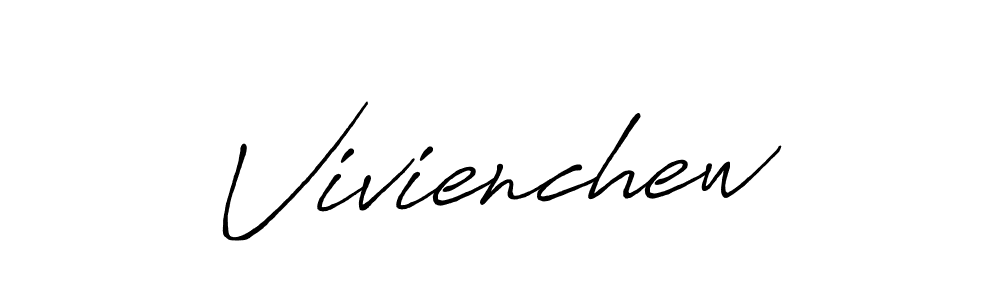 How to make Vivienchew name signature. Use Antro_Vectra_Bolder style for creating short signs online. This is the latest handwritten sign. Vivienchew signature style 7 images and pictures png