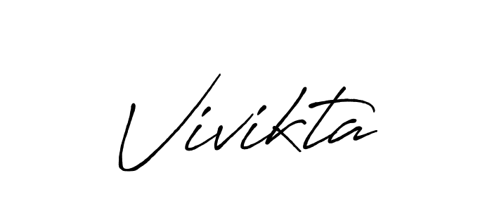 Vivikta stylish signature style. Best Handwritten Sign (Antro_Vectra_Bolder) for my name. Handwritten Signature Collection Ideas for my name Vivikta. Vivikta signature style 7 images and pictures png