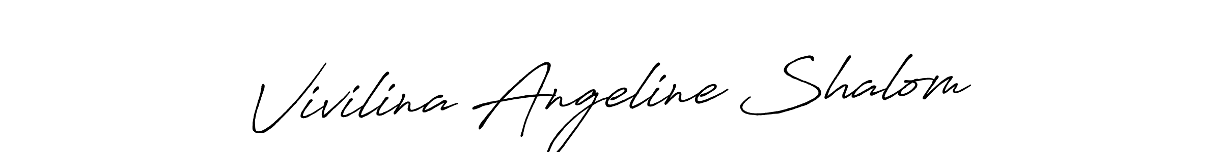 See photos of Vivilina Angeline Shalom official signature by Spectra . Check more albums & portfolios. Read reviews & check more about Antro_Vectra_Bolder font. Vivilina Angeline Shalom signature style 7 images and pictures png