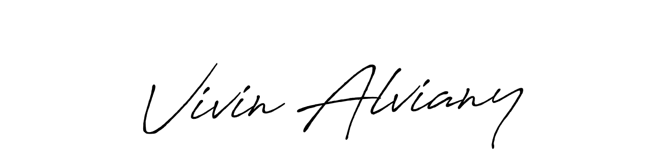 Similarly Antro_Vectra_Bolder is the best handwritten signature design. Signature creator online .You can use it as an online autograph creator for name Vivin Alviany. Vivin Alviany signature style 7 images and pictures png