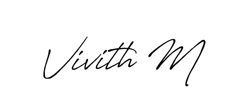 Make a beautiful signature design for name Vivith M. Use this online signature maker to create a handwritten signature for free. Vivith M signature style 7 images and pictures png