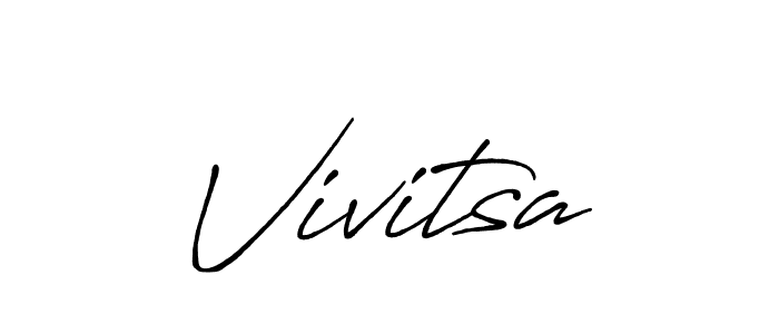 if you are searching for the best signature style for your name Vivitsa. so please give up your signature search. here we have designed multiple signature styles  using Antro_Vectra_Bolder. Vivitsa signature style 7 images and pictures png