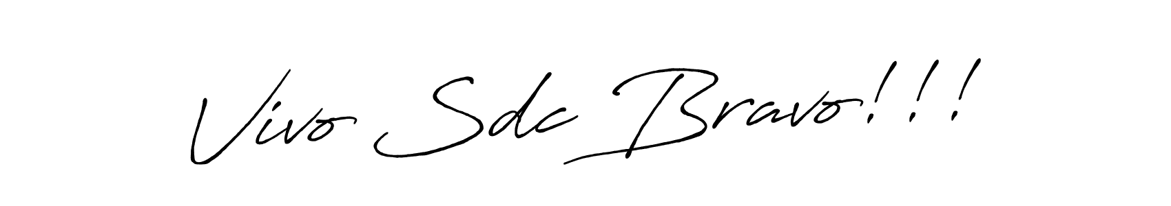 Create a beautiful signature design for name Vivo Sdc Bravo!!!. With this signature (Antro_Vectra_Bolder) fonts, you can make a handwritten signature for free. Vivo Sdc Bravo!!! signature style 7 images and pictures png