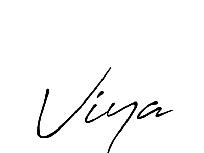 Design your own signature with our free online signature maker. With this signature software, you can create a handwritten (Antro_Vectra_Bolder) signature for name Viya. Viya signature style 7 images and pictures png