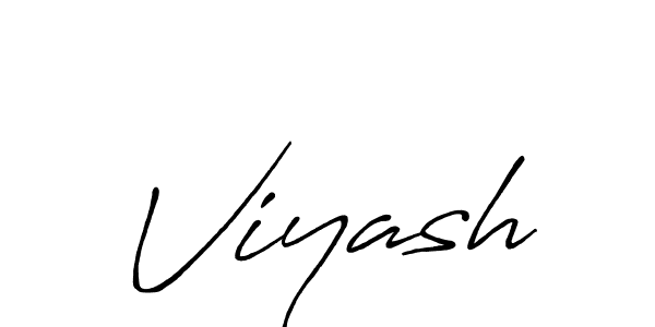 How to make Viyash name signature. Use Antro_Vectra_Bolder style for creating short signs online. This is the latest handwritten sign. Viyash signature style 7 images and pictures png