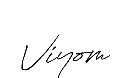 Create a beautiful signature design for name Viyom. With this signature (Antro_Vectra_Bolder) fonts, you can make a handwritten signature for free. Viyom signature style 7 images and pictures png