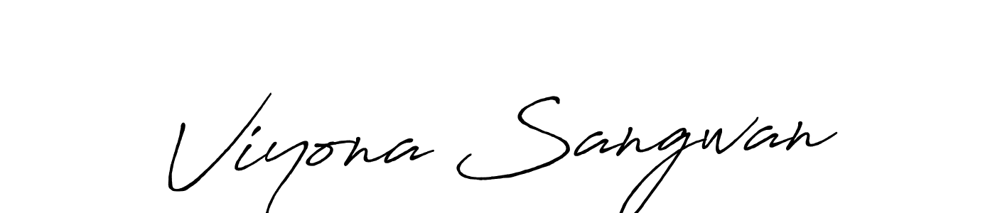 How to make Viyona Sangwan signature? Antro_Vectra_Bolder is a professional autograph style. Create handwritten signature for Viyona Sangwan name. Viyona Sangwan signature style 7 images and pictures png