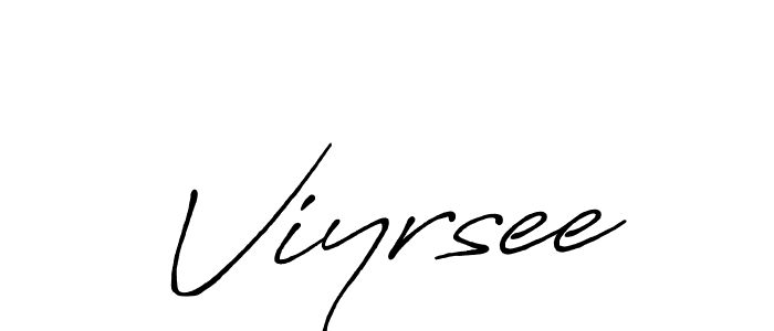 Use a signature maker to create a handwritten signature online. With this signature software, you can design (Antro_Vectra_Bolder) your own signature for name Viyrsee. Viyrsee signature style 7 images and pictures png