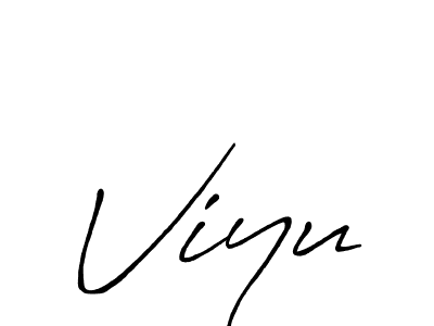 Create a beautiful signature design for name Viyu. With this signature (Antro_Vectra_Bolder) fonts, you can make a handwritten signature for free. Viyu signature style 7 images and pictures png