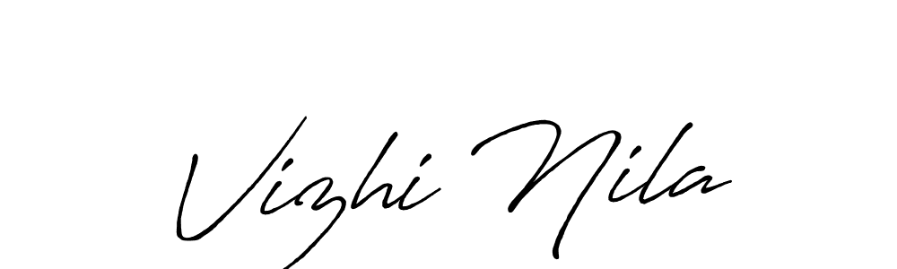 This is the best signature style for the Vizhi Nila name. Also you like these signature font (Antro_Vectra_Bolder). Mix name signature. Vizhi Nila signature style 7 images and pictures png