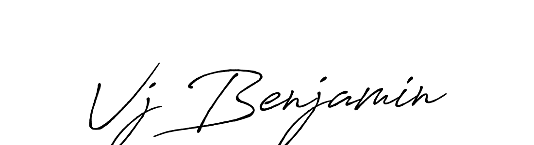 Design your own signature with our free online signature maker. With this signature software, you can create a handwritten (Antro_Vectra_Bolder) signature for name Vj Benjamin. Vj Benjamin signature style 7 images and pictures png