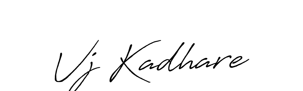 How to make Vj Kadhare signature? Antro_Vectra_Bolder is a professional autograph style. Create handwritten signature for Vj Kadhare name. Vj Kadhare signature style 7 images and pictures png