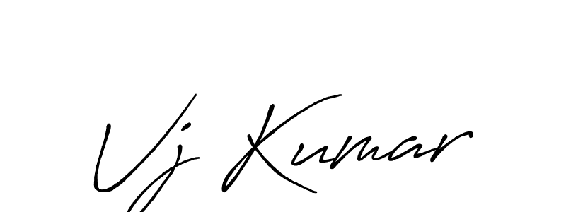 How to make Vj Kumar name signature. Use Antro_Vectra_Bolder style for creating short signs online. This is the latest handwritten sign. Vj Kumar signature style 7 images and pictures png