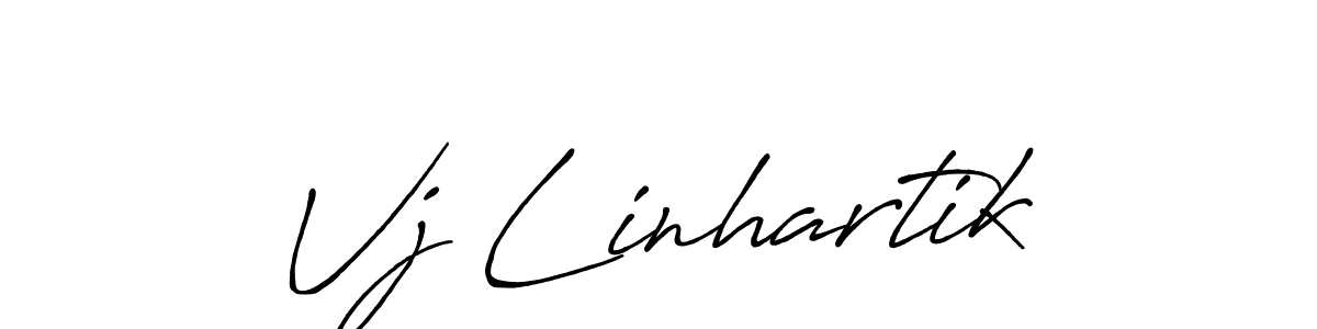 The best way (Antro_Vectra_Bolder) to make a short signature is to pick only two or three words in your name. The name Vj Linhartik include a total of six letters. For converting this name. Vj Linhartik signature style 7 images and pictures png