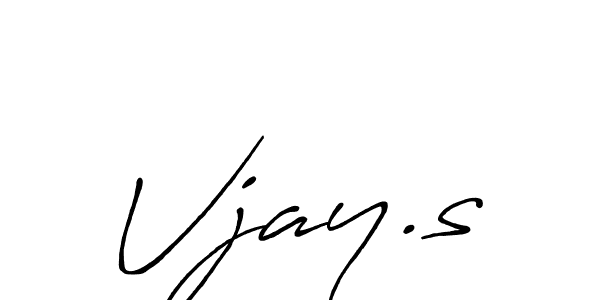 Use a signature maker to create a handwritten signature online. With this signature software, you can design (Antro_Vectra_Bolder) your own signature for name Vjay.s. Vjay.s signature style 7 images and pictures png