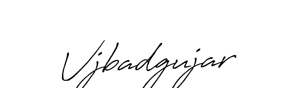 Design your own signature with our free online signature maker. With this signature software, you can create a handwritten (Antro_Vectra_Bolder) signature for name Vjbadgujar. Vjbadgujar signature style 7 images and pictures png