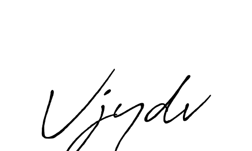 How to make Vjydv name signature. Use Antro_Vectra_Bolder style for creating short signs online. This is the latest handwritten sign. Vjydv signature style 7 images and pictures png