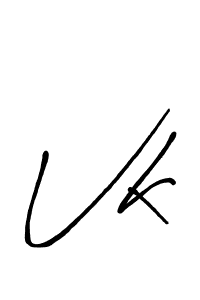 How to make Vk signature? Antro_Vectra_Bolder is a professional autograph style. Create handwritten signature for Vk name. Vk signature style 7 images and pictures png