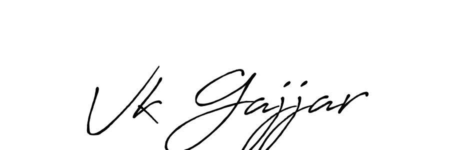 Also we have Vk Gajjar name is the best signature style. Create professional handwritten signature collection using Antro_Vectra_Bolder autograph style. Vk Gajjar signature style 7 images and pictures png