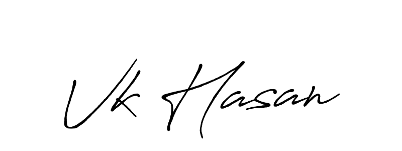 Also You can easily find your signature by using the search form. We will create Vk Hasan name handwritten signature images for you free of cost using Antro_Vectra_Bolder sign style. Vk Hasan signature style 7 images and pictures png