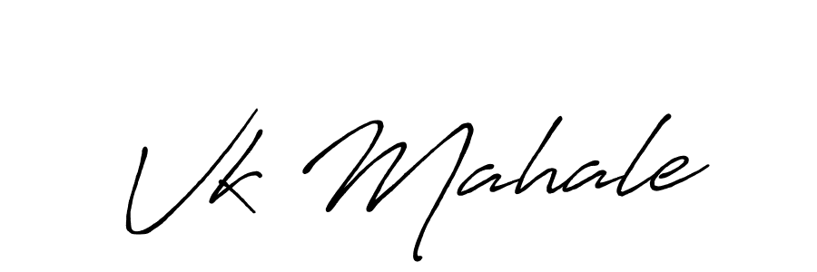 Create a beautiful signature design for name Vk Mahale. With this signature (Antro_Vectra_Bolder) fonts, you can make a handwritten signature for free. Vk Mahale signature style 7 images and pictures png