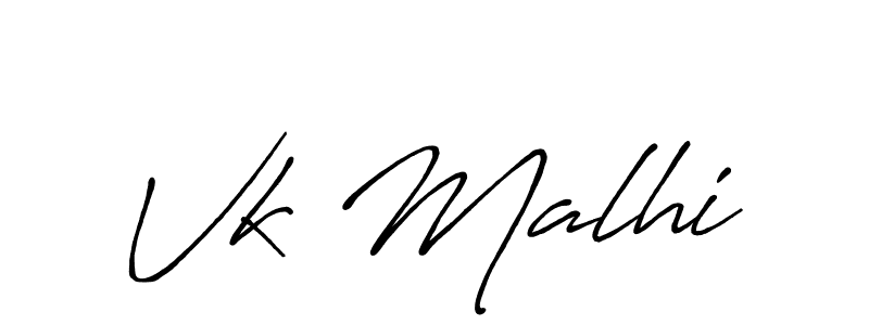 Also You can easily find your signature by using the search form. We will create Vk Malhi name handwritten signature images for you free of cost using Antro_Vectra_Bolder sign style. Vk Malhi signature style 7 images and pictures png