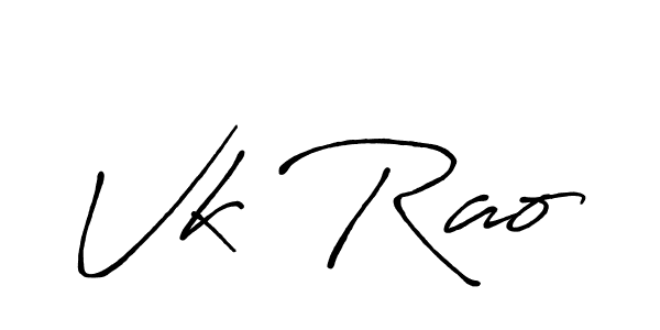 Use a signature maker to create a handwritten signature online. With this signature software, you can design (Antro_Vectra_Bolder) your own signature for name Vk Rao. Vk Rao signature style 7 images and pictures png