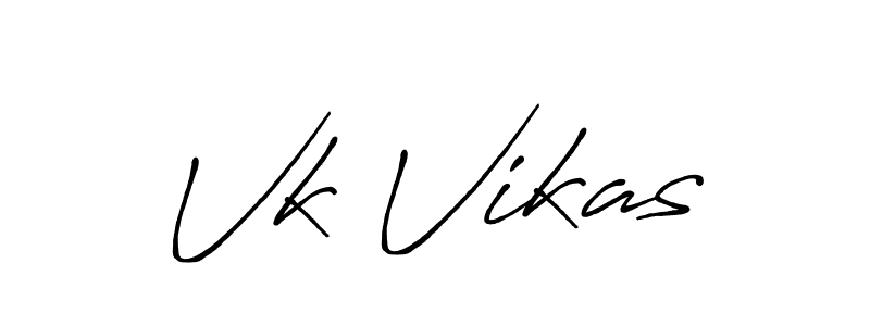 Also we have Vk Vikas name is the best signature style. Create professional handwritten signature collection using Antro_Vectra_Bolder autograph style. Vk Vikas signature style 7 images and pictures png