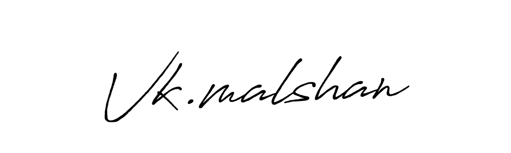 How to make Vk.malshan name signature. Use Antro_Vectra_Bolder style for creating short signs online. This is the latest handwritten sign. Vk.malshan signature style 7 images and pictures png