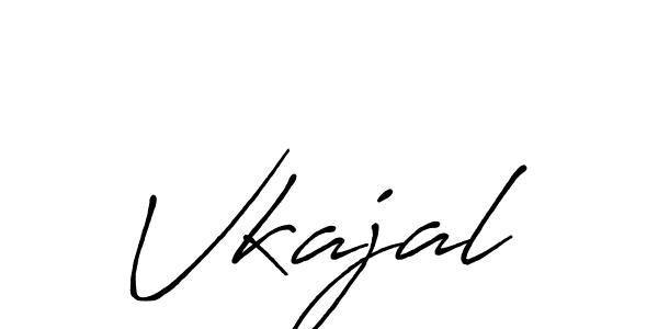 Vkajal stylish signature style. Best Handwritten Sign (Antro_Vectra_Bolder) for my name. Handwritten Signature Collection Ideas for my name Vkajal. Vkajal signature style 7 images and pictures png