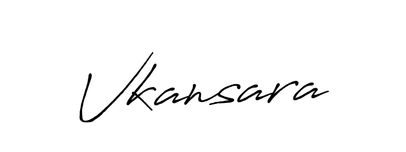 Create a beautiful signature design for name Vkansara. With this signature (Antro_Vectra_Bolder) fonts, you can make a handwritten signature for free. Vkansara signature style 7 images and pictures png