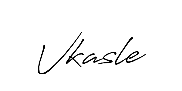 Make a beautiful signature design for name Vkasle. With this signature (Antro_Vectra_Bolder) style, you can create a handwritten signature for free. Vkasle signature style 7 images and pictures png