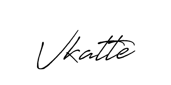 Make a beautiful signature design for name Vkatte. With this signature (Antro_Vectra_Bolder) style, you can create a handwritten signature for free. Vkatte signature style 7 images and pictures png