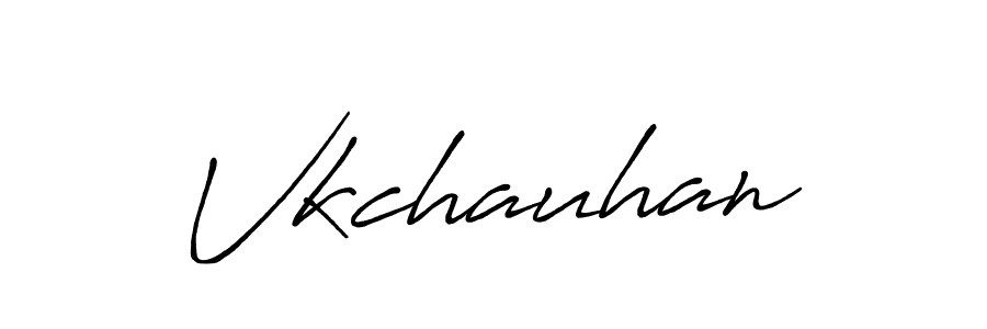 Make a beautiful signature design for name Vkchauhan. With this signature (Antro_Vectra_Bolder) style, you can create a handwritten signature for free. Vkchauhan signature style 7 images and pictures png