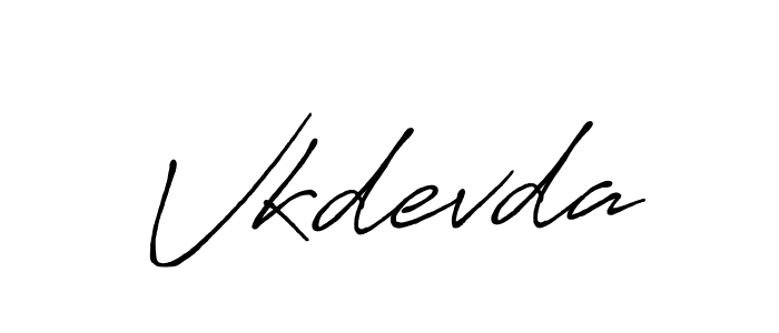 Use a signature maker to create a handwritten signature online. With this signature software, you can design (Antro_Vectra_Bolder) your own signature for name Vkdevda. Vkdevda signature style 7 images and pictures png