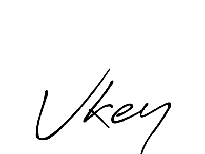 Create a beautiful signature design for name Vkey. With this signature (Antro_Vectra_Bolder) fonts, you can make a handwritten signature for free. Vkey signature style 7 images and pictures png