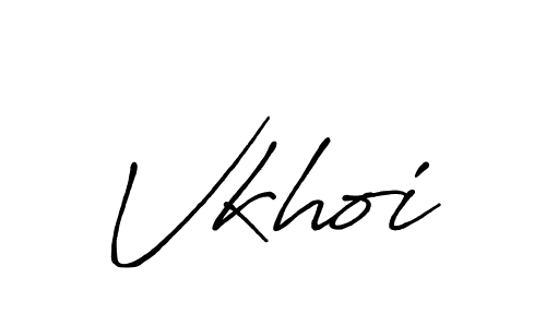 Use a signature maker to create a handwritten signature online. With this signature software, you can design (Antro_Vectra_Bolder) your own signature for name Vkhoi. Vkhoi signature style 7 images and pictures png