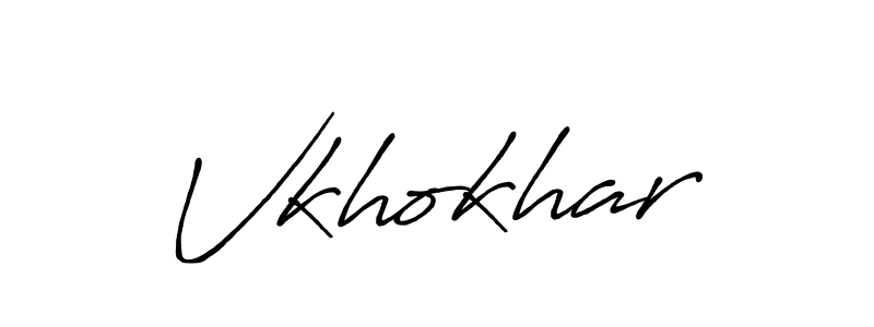 Also we have Vkhokhar name is the best signature style. Create professional handwritten signature collection using Antro_Vectra_Bolder autograph style. Vkhokhar signature style 7 images and pictures png